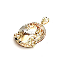 Load image into Gallery viewer, 14k multi color gold jesus face head pendant charm religious fine jewelry 4g
