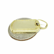 Load image into Gallery viewer, New 10k yellow Gold solid dog tag Pendant charm shiny fine gift jewelry 2.3g