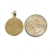Load image into Gallery viewer, 14k yellow gold Round star of David Jewish Israel charm pendant Fine jewelry 4g