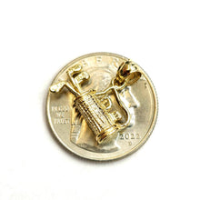 Load image into Gallery viewer, 14k yellow Gold 3D Golf Clubs And Bag Pendant sport Gift game fine jewelry 2.3g
