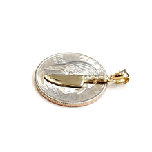 Load image into Gallery viewer, 14k yellow Gold solid 3D kitchen utensil knife Pendant charm fine jewelry 1.1g