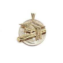 Load image into Gallery viewer, New 14k yellow gold graduation hat diploma pendant education school jewelry 2.7g