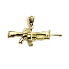 Load image into Gallery viewer, New 10k yellow Gold AR15 AR-15 machine gun rifle army Pendant fine jewelry 2.1g