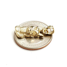 Load image into Gallery viewer, 14k yellow Gold German shepherd dog pet Pendant charm fine jewelry unisex 2.6g