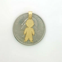 Load image into Gallery viewer, New 14k two tone gold solid baby boy Pendant charm gift fine jewelry unisex 0.8g