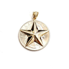 Load image into Gallery viewer, 14k yellow gold star pendant charm celestial astronomy gift fine jewelry 1.7g