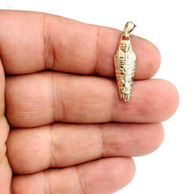 Load image into Gallery viewer, 14k yellow Gold sarcophagus ancient Egypt mummy Pendant charm fine jewelry 1.5g