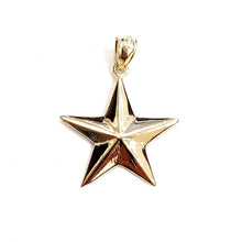 Load image into Gallery viewer, 14k yellow gold star pendant charm celestial astronomy gift fine jewelry 1.7g