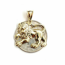 Load image into Gallery viewer, 10k yellow Gold lion full body Leo zodiac Pendant charm gift fine jewelry 1.9g
