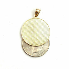 Load image into Gallery viewer, New 14k yellow Gold Aztec Mayan sun calendar Azteca pendant gift jewelry 1" 4.9g