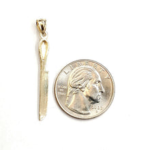 Load image into Gallery viewer, 14k yellow Gold solid kitchen utensil knife Pendant charm gift fine jewelry 1.5g