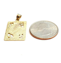 Load image into Gallery viewer, 14k yellow Gold king of heart Pendant playing card gambling fine jewelry 3.2g