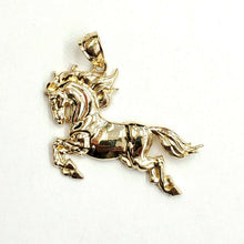 Load image into Gallery viewer, New 14k yellow solid Gold horse full body animal Pendant charm fine jewelry 3g