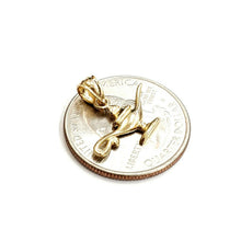 Load image into Gallery viewer, 14k yellow Gold tiny Genie lamp Aladdin charm pendant gift fine jewelry 1.1g