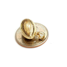 Load image into Gallery viewer, 14k yellow Gold football 3D ball Pendant charm fine sport jewelry unisex 4.4g