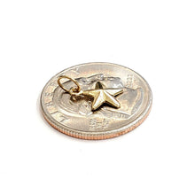 Load image into Gallery viewer, 14k yellow gold tiny star pendant charm celestial astronomy fine jewelry 0.5g