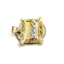 Load image into Gallery viewer, 14k two tone gold last supper pendant charm diamond cut fine gift jewelry 3.1g