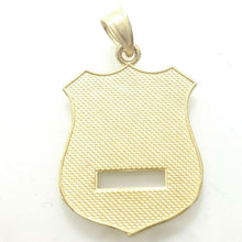 Load image into Gallery viewer, 14k yellow gold police badge pendant charm Fine Jewelry Gifts men women 1.8g