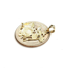 Load image into Gallery viewer, 14k yellow Gold solid Drum sets Pendant charm gift instrument fine jewelry 1.4g