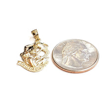 Load image into Gallery viewer, 14k yellow Gold Aquarius zodiac sign astrology Pendant charm fine jewelry 1.9g