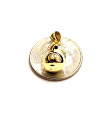 Load image into Gallery viewer, New 14k yellow gold 3D Pear fruit Pera With leaf pendant charm fine jewelry 4.2g