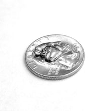 Load image into Gallery viewer, 14k White Gold Tiny shiny Heart pendant charm fine gift jewelry for women 0.5g