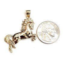 Load image into Gallery viewer, New 14k yellow solid Gold horse full body animal Pendant charm fine jewelry 5.4g