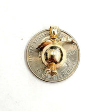 Load image into Gallery viewer, 14k yellow gold 3D pomegranate Granada fruit anar pendant fine jewelry 5.1g