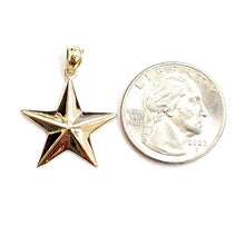 Load image into Gallery viewer, 14k yellow gold star pendant charm celestial astronomy gift fine jewelry 1.7g