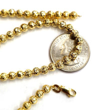 Load image into Gallery viewer, 10K yellow gold 5mm ball bead chain Diamond Cut Necklace Fine jewelry 25.5g 24"