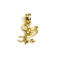 Load image into Gallery viewer, New 14k yellow Gold mouse Pendant animal charm Children gift fine jewelry 1.2g