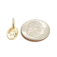 Load image into Gallery viewer, 14k yellow gold oval virgin Miraculous Milagrosa pendant charm religious 1.2g