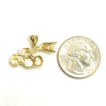 Load image into Gallery viewer, 14k yellow Gold Bulldozer Loader truck car Pendant charm gift fine jewelry 2.8g