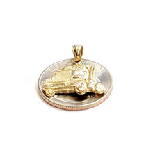 Load image into Gallery viewer, New 14k yellow Gold truck car trucking Pendant charm gift fine jewelry 3.1g