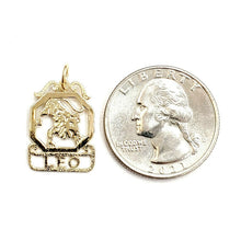 Load image into Gallery viewer, 14k yellow Gold lion Leo zodiac sign astrology Pendant charm fine jewelry 1.2g