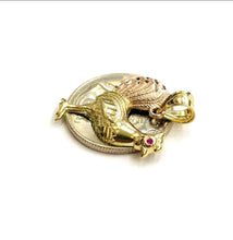 Load image into Gallery viewer, New 10k Gold rooster chicken bird Pendant charm gift fine jewelry unisex 2.3g