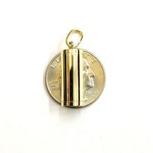Load image into Gallery viewer, 10k yellow gold 3D Urn pendant For Cremation Ashes Cylinder fine jewelry 6.2g