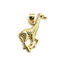 Load image into Gallery viewer, 14k yellow solid Gold Giraffe full body animal Pendant charm fine jewelry 1.7g