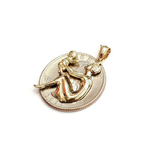 Load image into Gallery viewer, New 14k yellow Gold mother mom and baby newborn Pendant gift fine jewelry 2.4g
