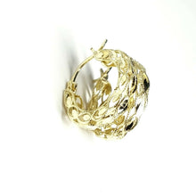 Load image into Gallery viewer, 10K yellow Gold 0.72" 3.5mm Turkish hoop Earrings Round fine jewelry 1.8g