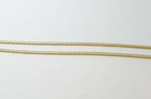 Load image into Gallery viewer, New 14K Yellow Gold Square Spiga (Wheat) Chain Necklace 0.8mm jewelry 1.4g 16"