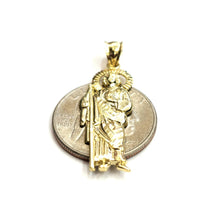Load image into Gallery viewer, 10k yellow gold saint Jude juda pendant charm fine religious gift jewelry 2g