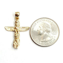 Load image into Gallery viewer, New 14k yellow gold Totem pole Mythology pendant fine jewelry 1.8g