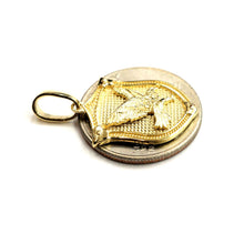 Load image into Gallery viewer, 14k yellow solid Gold Eagle Pendant charm shield fine jewelry Gift Unisex 3.4g