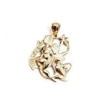 Load image into Gallery viewer, New 14k yellow Gold Gemini zodiac sign astrology Pendant charm fine jewelry 1.9g