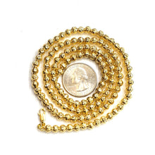 Load image into Gallery viewer, 10K yellow gold 5mm ball bead chain Diamond Cut Necklace Fine jewelry 25.5g 24"