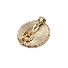 Load image into Gallery viewer, New 14k solid yellow Gold music sign note Pendant gift fine jewelry 1.1g