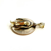 Load image into Gallery viewer, New 14k yellow Gold solid Penguin Bird Pendant charm gift fine jewelry 3g