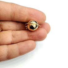 Load image into Gallery viewer, 14k yellow gold 3D SPINNING round globe planet earth world map pendant 0.75" 2.9g