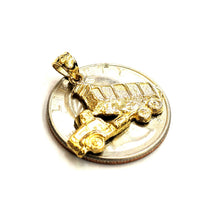 Load image into Gallery viewer, 14k yellow Gold Dump truck car trucking Pendant charm gift fine jewelry 2.3g